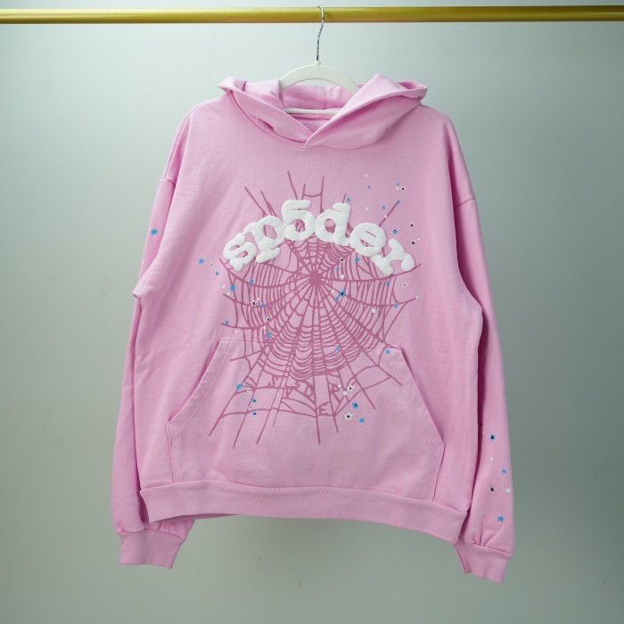 Sp5der OG Web Hoodie - Pink