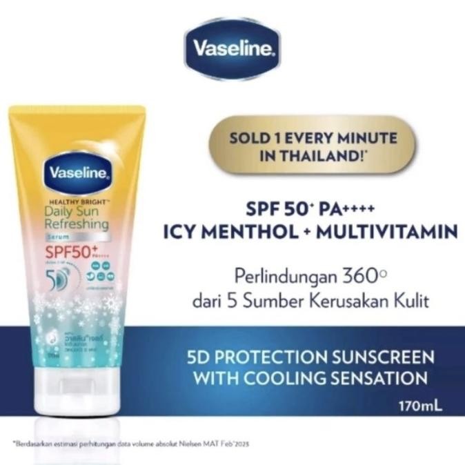 Sale Vaseline Spf 50 Daily Refreshing Sunscreen 170Ml - Serum Perlindungan Uv A / Uv B Vaseline Heal