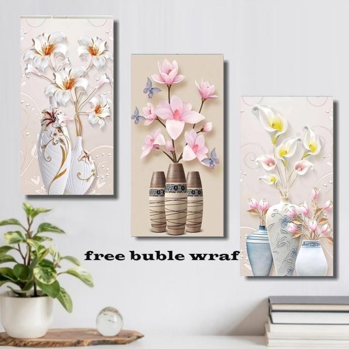 HIASAN DINDING GAMBAR BUNGA WALL DECOR RUANGAN KAMAR TIDUR AESTHETIC