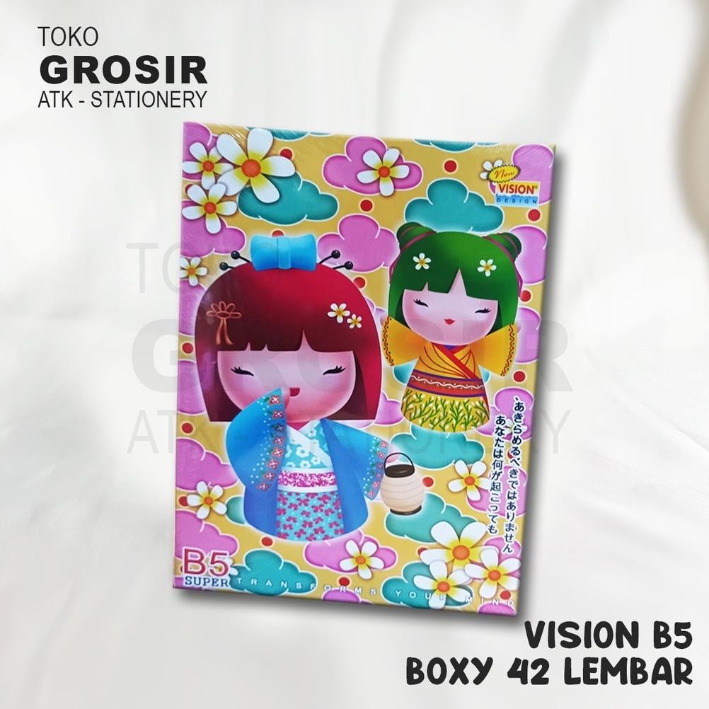 

Terlaris Buku Tulis Boxy Vision 42 Lembar 1 Pack Isi 6 Buku