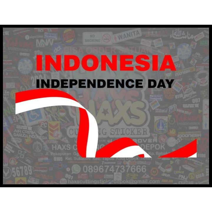 

BEST DEAL CUTTING STICKER INDONESIA INDEPENDENCE DAY UKURAN 88 CM
