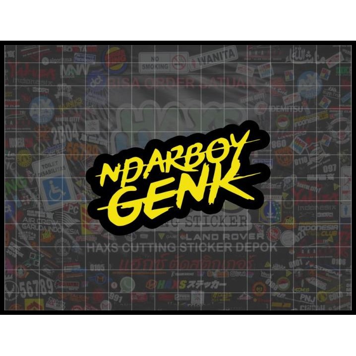 TERBARU CUTTING STICKER NDARBOY GENK UKURAN 8 CM UNTUK MOTOR MOBIL !!!!!!