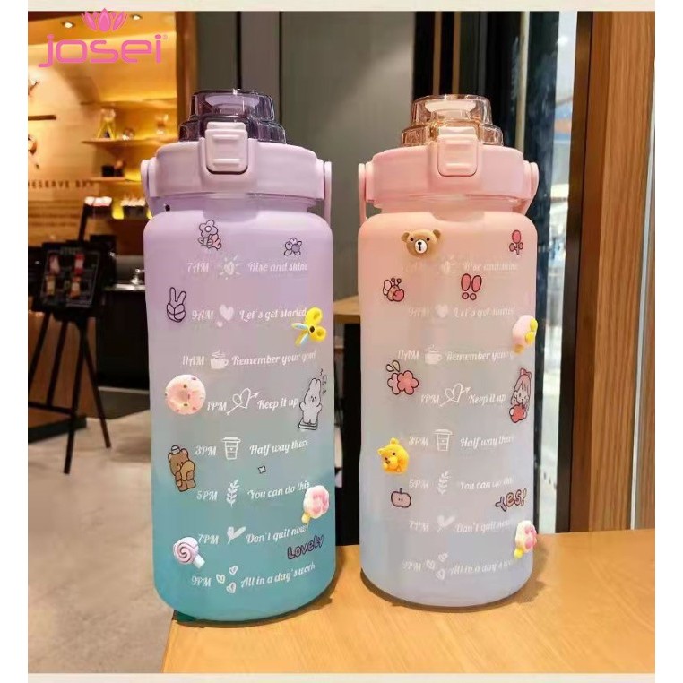 CUCI GUDANG JOSEI Botol air minum 2 Liter / Botol air gradasi