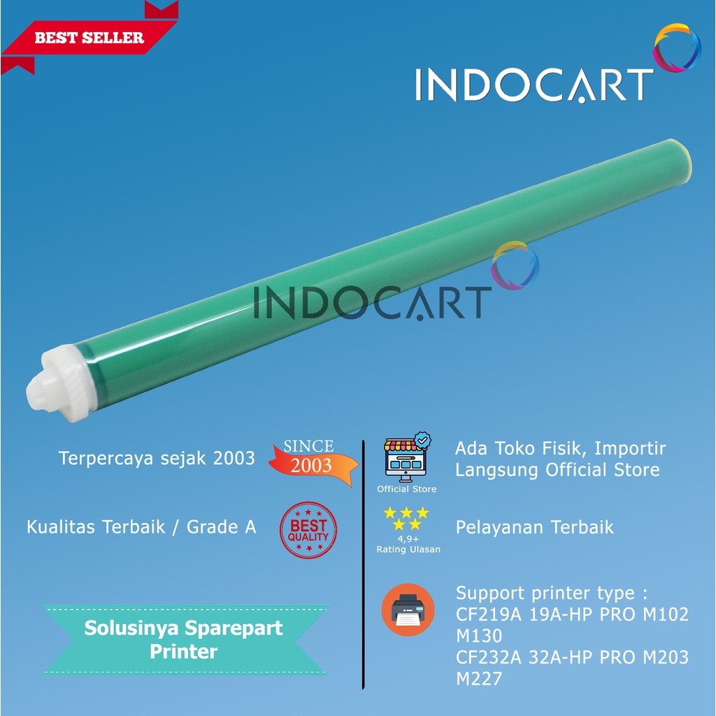 IndoCart OPC Drum XtraDurable CF219A 19A CF232A 32A-HP LaserJet Pro M102 M130 M203 M227