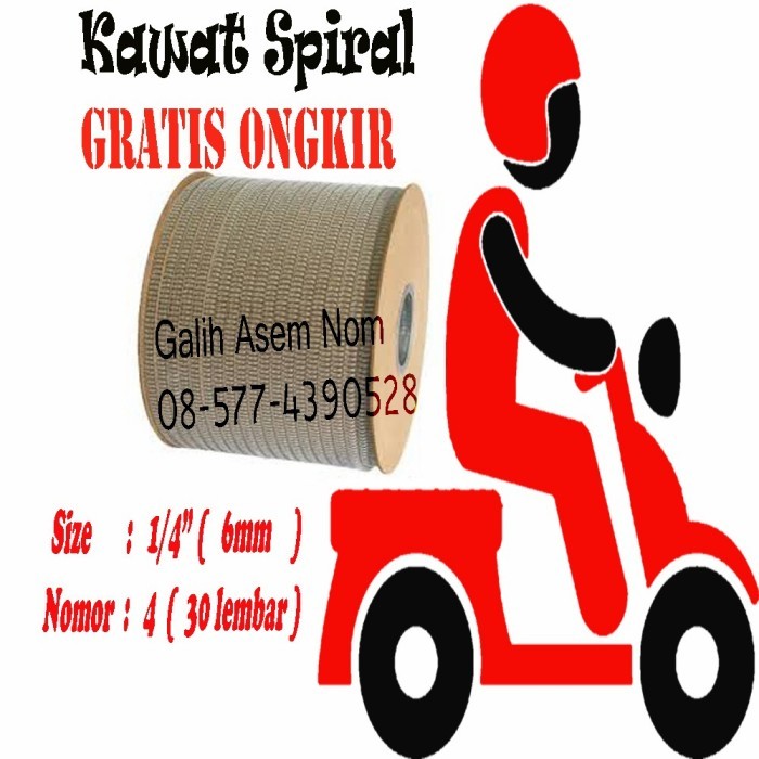 

Spiral Kawat Spol 1/4" Jilid Ring Kawat Roll Kalender Dinding Murah Berkualitas