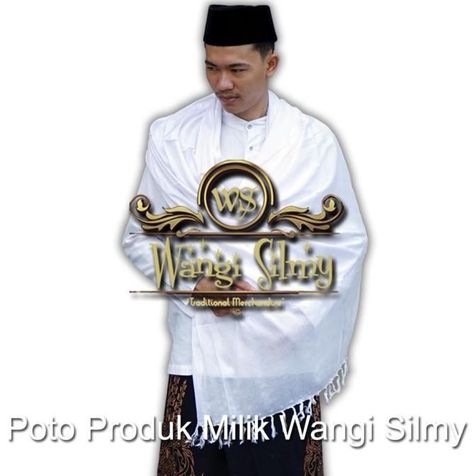 Flash Sale Sorban Putih Motif Kashmiri Print - Sorban Putih Habib