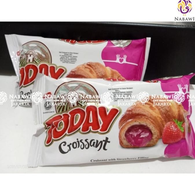 

New Arrival ! Elvan Today Croissant Roti Isi Strawberry 1Pcs Oleh Oleh Haji Umroh