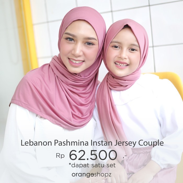 Pashmina Instan Jersey Premium Couple Ibu Dan Anak Lebanon #Original