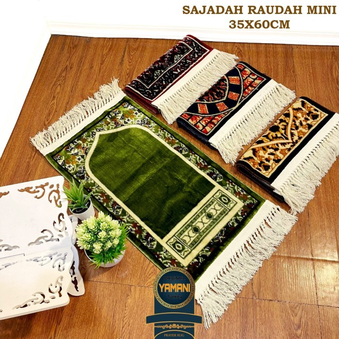 Sajadah TERBARU SAJADAH KECIL MUKA TEBAL MOTIF RAUDAH HALUS DAN LEMBUT lembut premium empuk terlaris