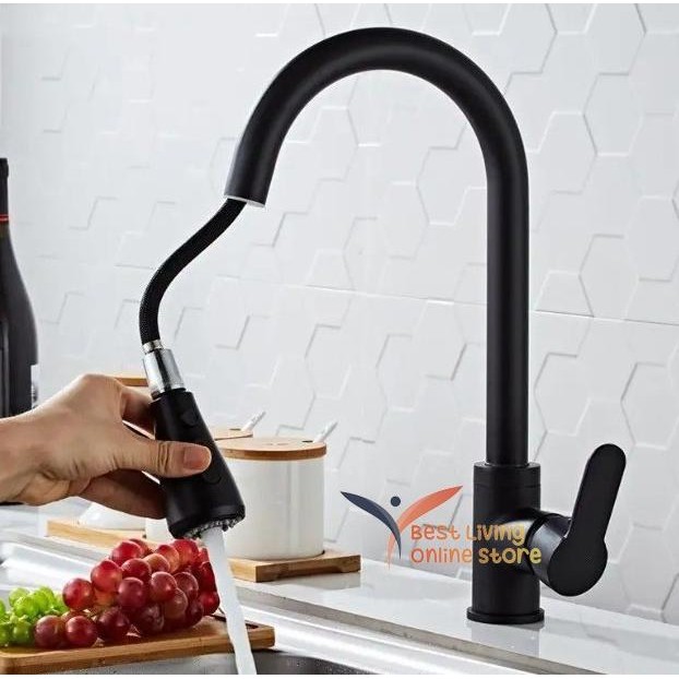 KERAN WASTAFEL TARIK KITCHEN FAUCET KERAN DAPUR TARIK BLACK
