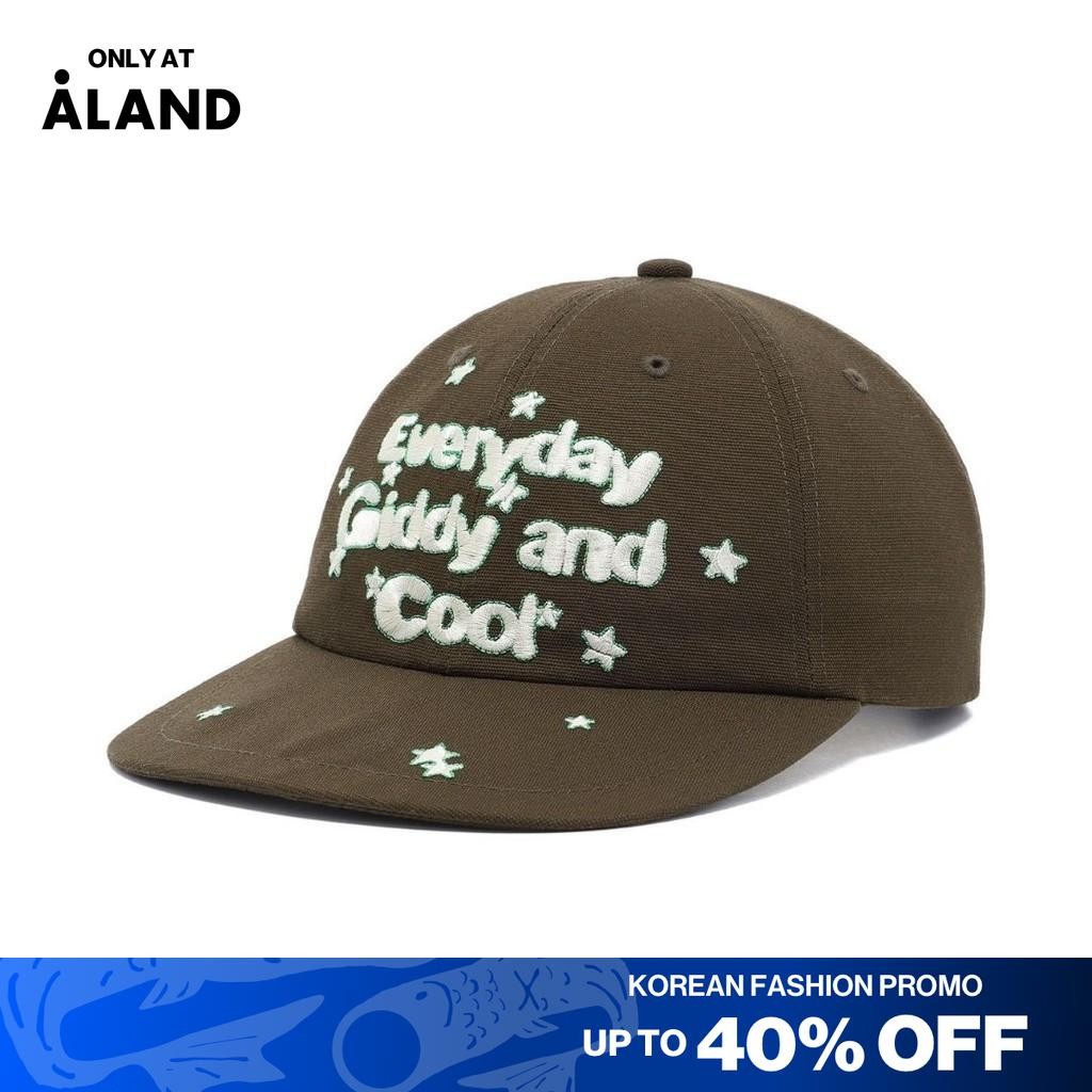 ALAND - ISTKUNST - Stars Oxford Cap Brown - Aksesori Topi Cokelat Unisex