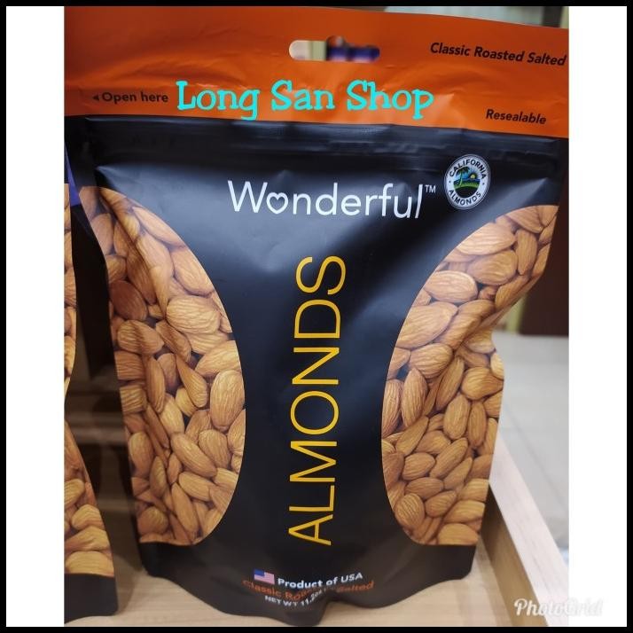 

Wonderful Almond Classic Roasted Salted-Kacang Almond Panggang 318 Gr