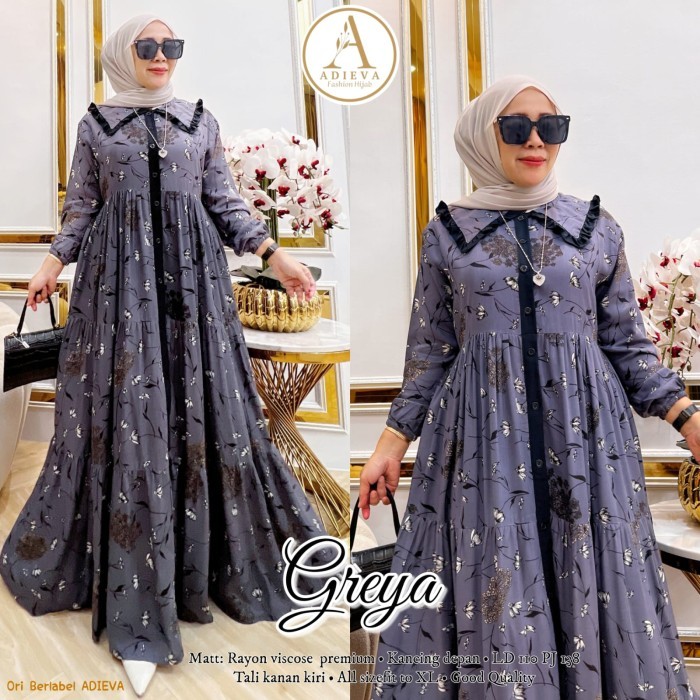 [TERLARIS DI SHOPEE] Baju gamis wanita dewasa terbaru mat viscose adem