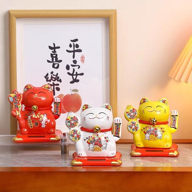 

Sale! New Kucing Keramik Maneki Neko Tangan Goyang Kado Souvenir Imlek Murah