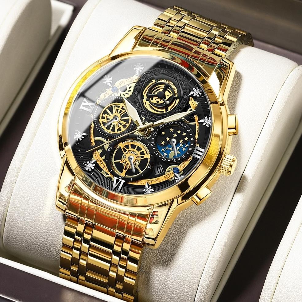 Beli 2 Lebih Murah Cod Jam Tangan Pria Jp-17 Binbond Luxury Original Analog Sporty Full Stainless Ta