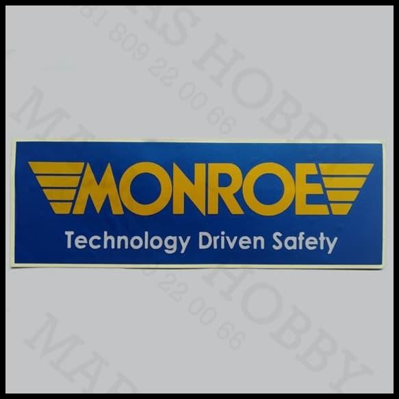

DISKON STIKER MONROE TECHNOLOGY DRIVEN SAFETY BLUE COLOR !!!!!!