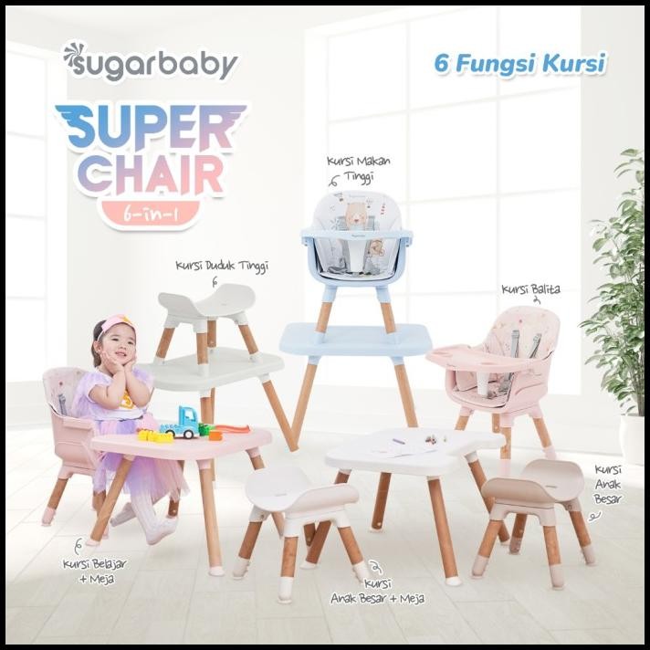 Sugar Baby Super Chair 6 In 1 / Kursi Makan Sugar Baby