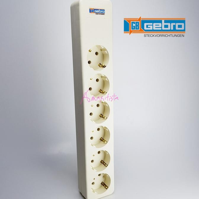 Produk Baru Stop Kontak Arde 6 Lubang GEBRO Made in EUROPE SNI LMK Outbow