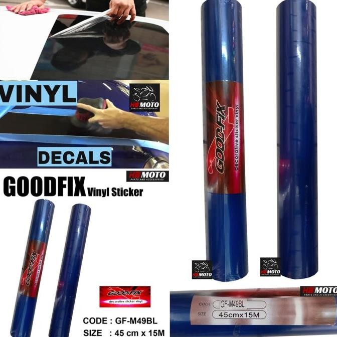 

READY STICKER VINYL GOODFIX BLUE MATTE/STICKER VINYL GOODFIX BLM 45CM X 15M