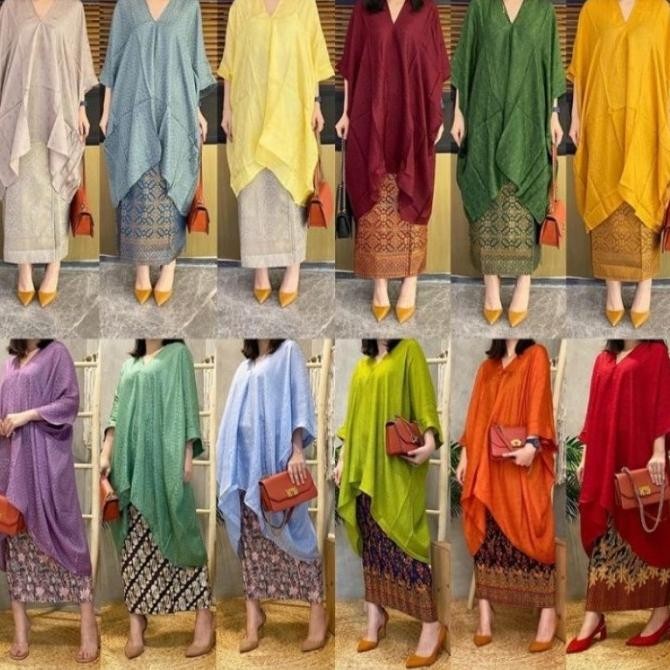 RB001 BLOUSE KAFTAN TUNIK VISCOSE SEMI SUTRA ARUNA (HANYA ATASAN) KAFTAN MUSLIM LEBARAN RAMADHAN TAH