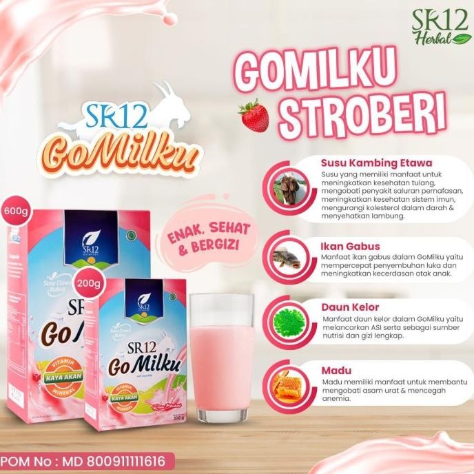 

Susu Kambing Etawa Bubuk SR12 Go Milku Penggemuk Badan Anak dan Dewasa - Original, 200 [terbaik]