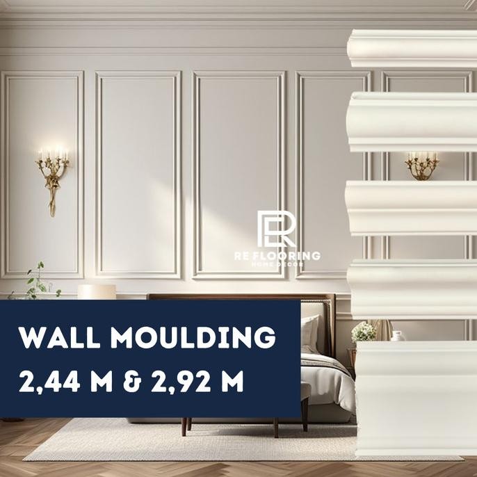 LIST WALL MOULDING PVC LAIV PUTIH - LIST DINDING / LIST MOULDING / LIS PROFIL / LIS MOLDING / WAINSC