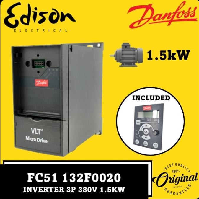 DANFOSS 3P 3-Phase Inverter VLT Microdrive FC51 FC-51 1.5kW 132F0020