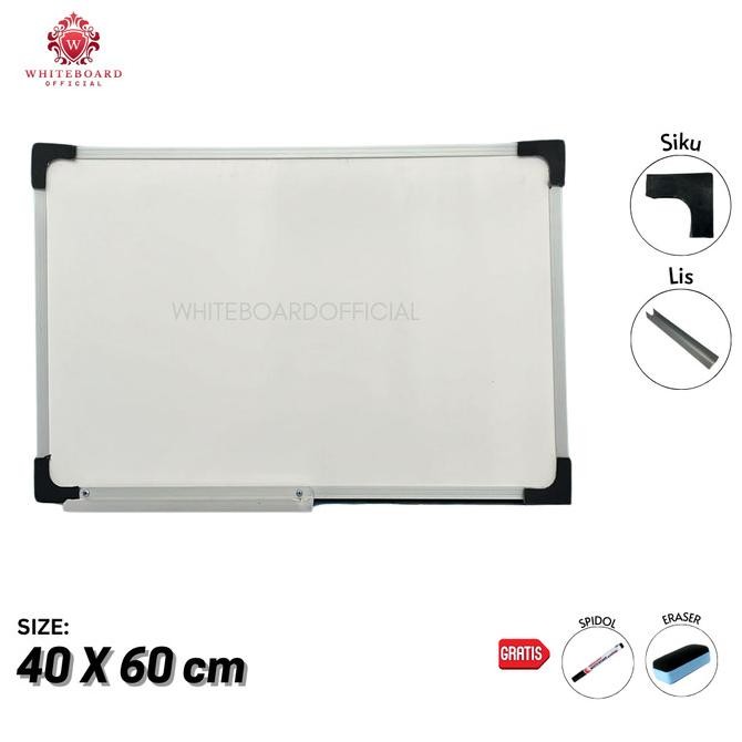 

Diskon! Papan Tulis / PapanTulis / WhiteBoard Non Magnet Gantung 40x60cm