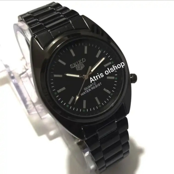 TERLARIS jam tangan pria Seiko 5 waterproof  - Hitam