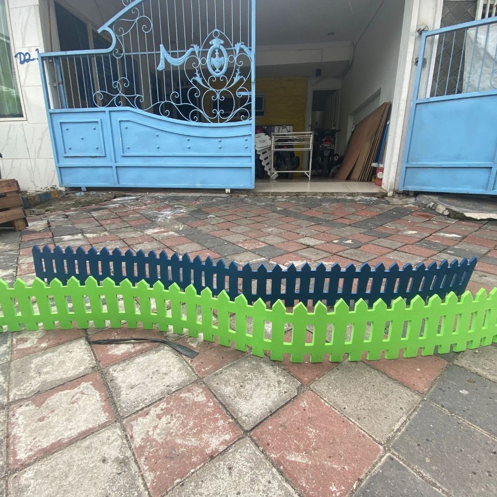 Pagar Tinggi 20Cm Panjang -+ 220Cm Warna Warni Pagar Dekorasi Pagar Taman Pagar Pojok Baca Pagar