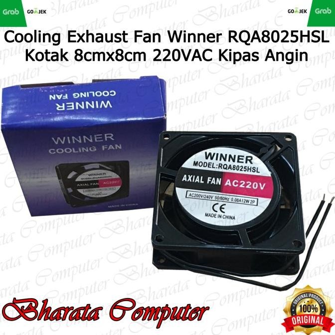 

Diskon! Cooling Exhaust Fan Winner RQA8025HSL Kotak 8cmx8cm 220VAC Kipas Angin