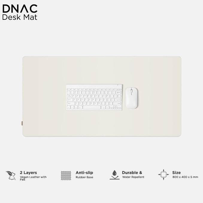 DESK MAT DNAC - MINIMALISTIC DESK MAT MOUSEPAD LEATHER FROM DNAC GRAY