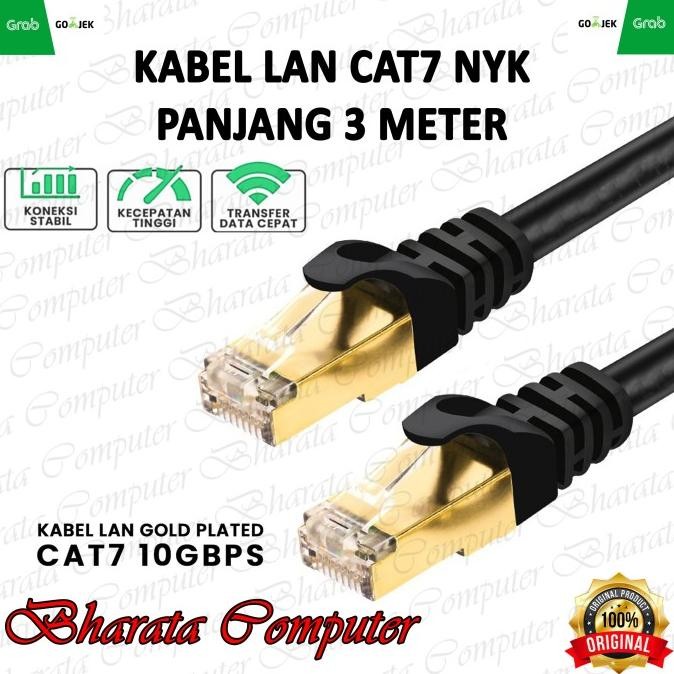 

Diskon! Kabel LAN NYK CAT7 SSTP RJ45 10Gbps 3 METER Internet Cable Original