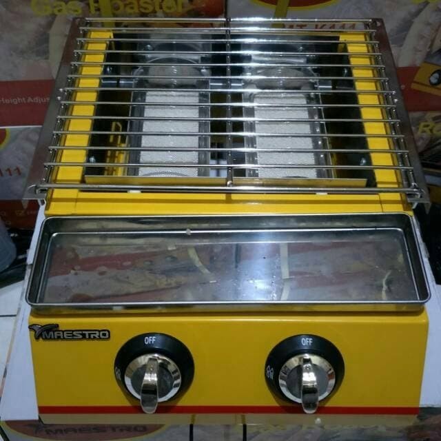 TERBARU KOMPOR PANGGANG 2 TUNGKU(SOSIS BAKAR, AYAM, IKAN, SATE) PANGGANGAN GAS PROMO