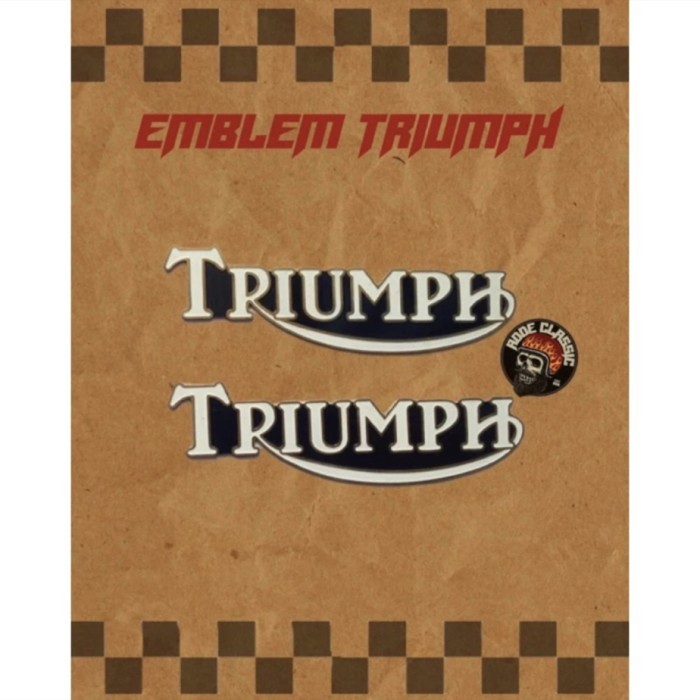 Emblem tangki motor Triumph classic