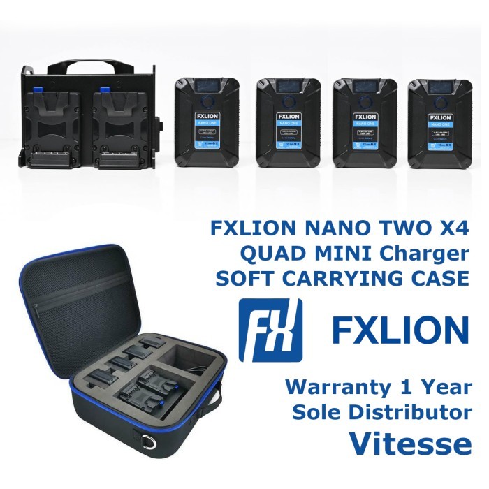 FXLION Nano Two Bundle - Nano Two 4x + Charger V-Mount Mini + Case