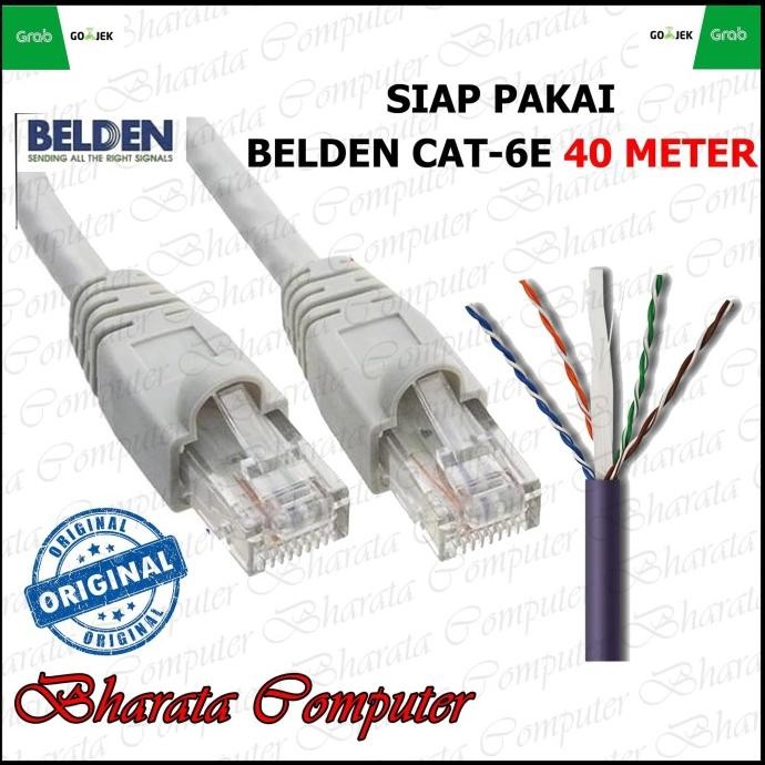 

Diskon! Siap Pakai 40meter Kabel LAN UTP Cat 6/Cat6 Belden Original 40M UTP
