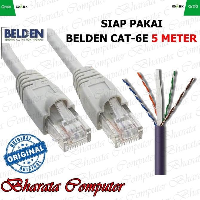 

Diskon! Siap Pakai 5meter Kabel LAN UTP Cat 6/Cat6 Belden Original 5M UTP