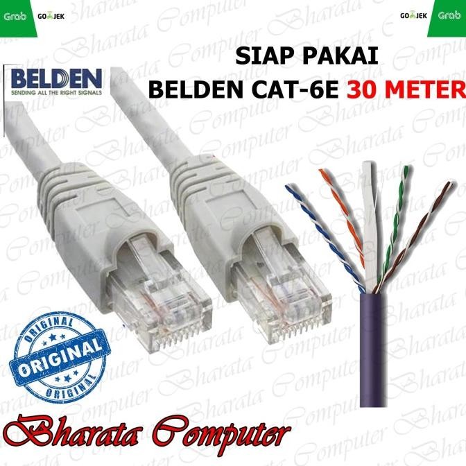 

Diskon! Siap pakai 30 Meter Kabel LAN UTP Cat 6 / Cat6 Belden Original 30M UTP