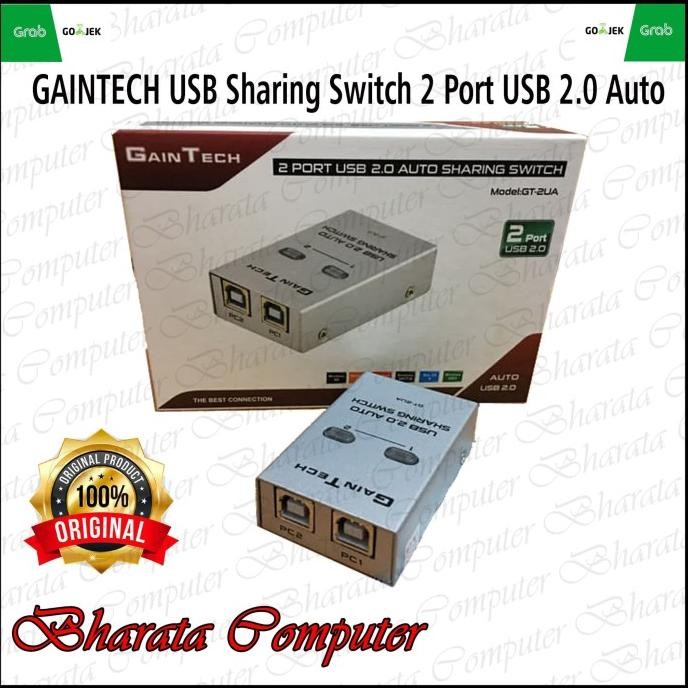 

Diskon! GAINTECH USB Sharing Switch 2 Port USB 2.0 Auto Switch Printer Sharing