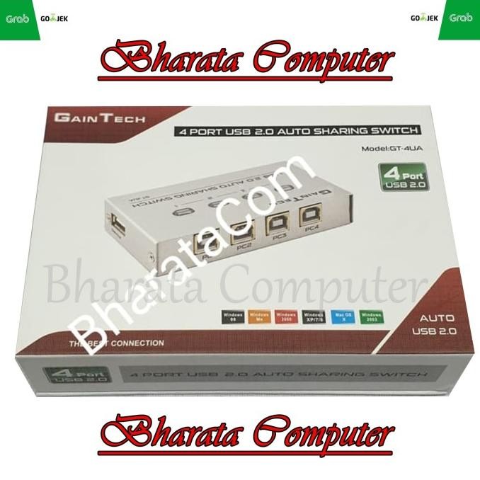 

Diskon! Auto USB Sharing Switch 4 Port Gaintech - Switch Printer USB 4 port