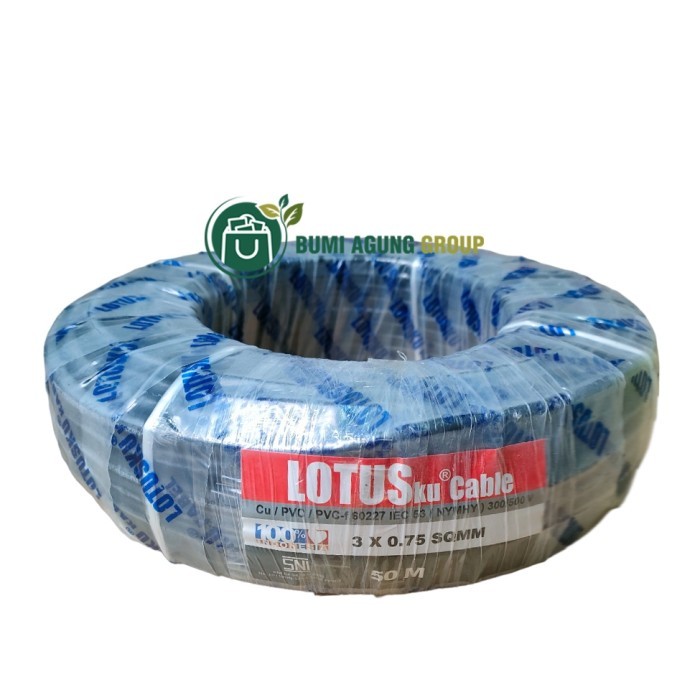 LIMITED EDITION Kabel Serabut Lotus Nyyhy NYMHY 3X0.75 3X0,75 50 Meter 50M M Lotusku
