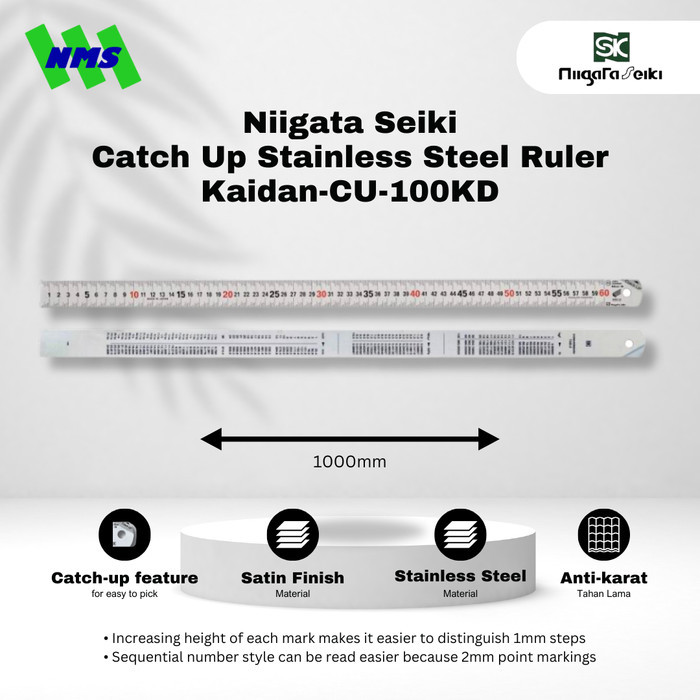 

Niigata Seiki (SK) Metal Ruler CU-100KD Penggaris