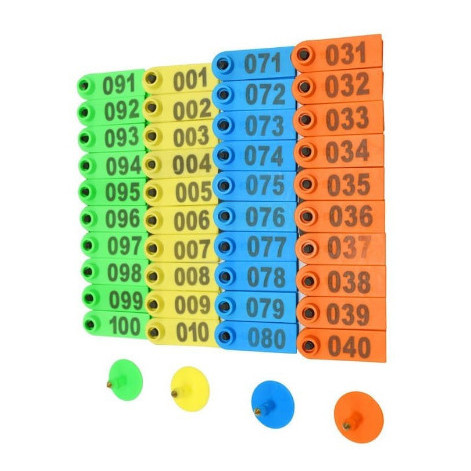 

EAR TAG BERNOMER 100 unit (Per kelipatan 100) Bahan Plastic lentur