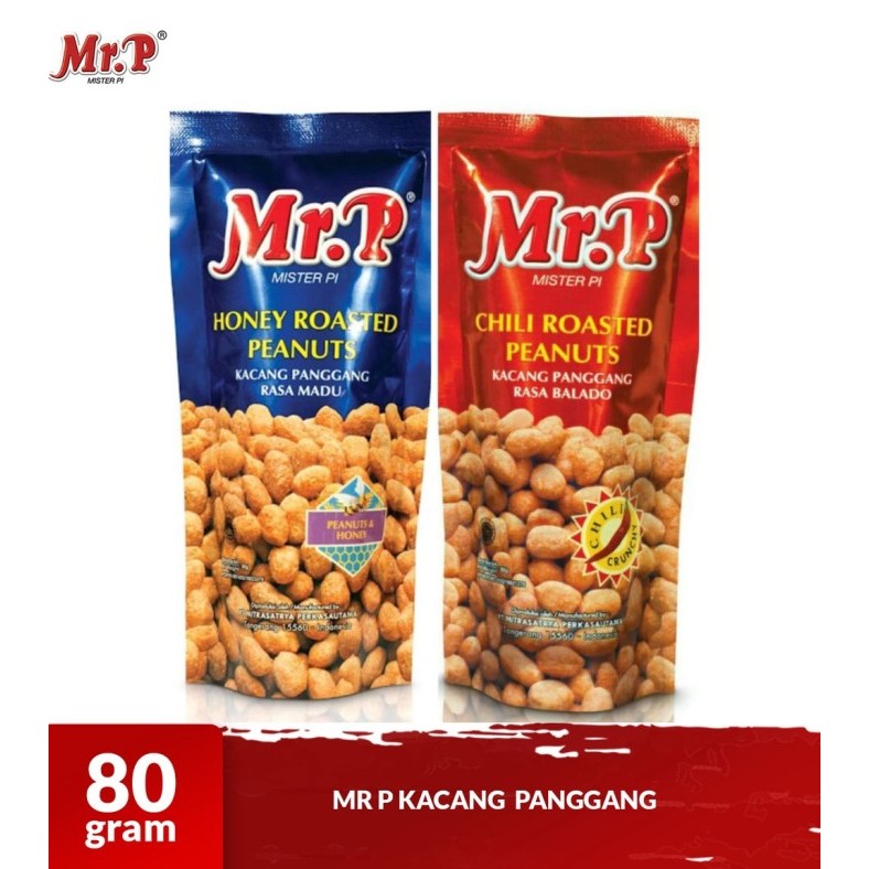 

PROMO Mr. P Mister Pi Kacang Panggang roasted peanuts 80g 80 gram