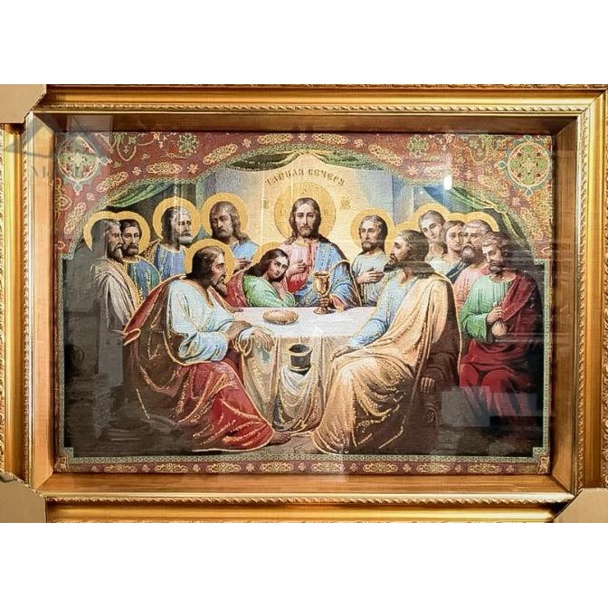 Pajangan Dinding Perjamuan Kudus (Kain Rajutan) Terbaru