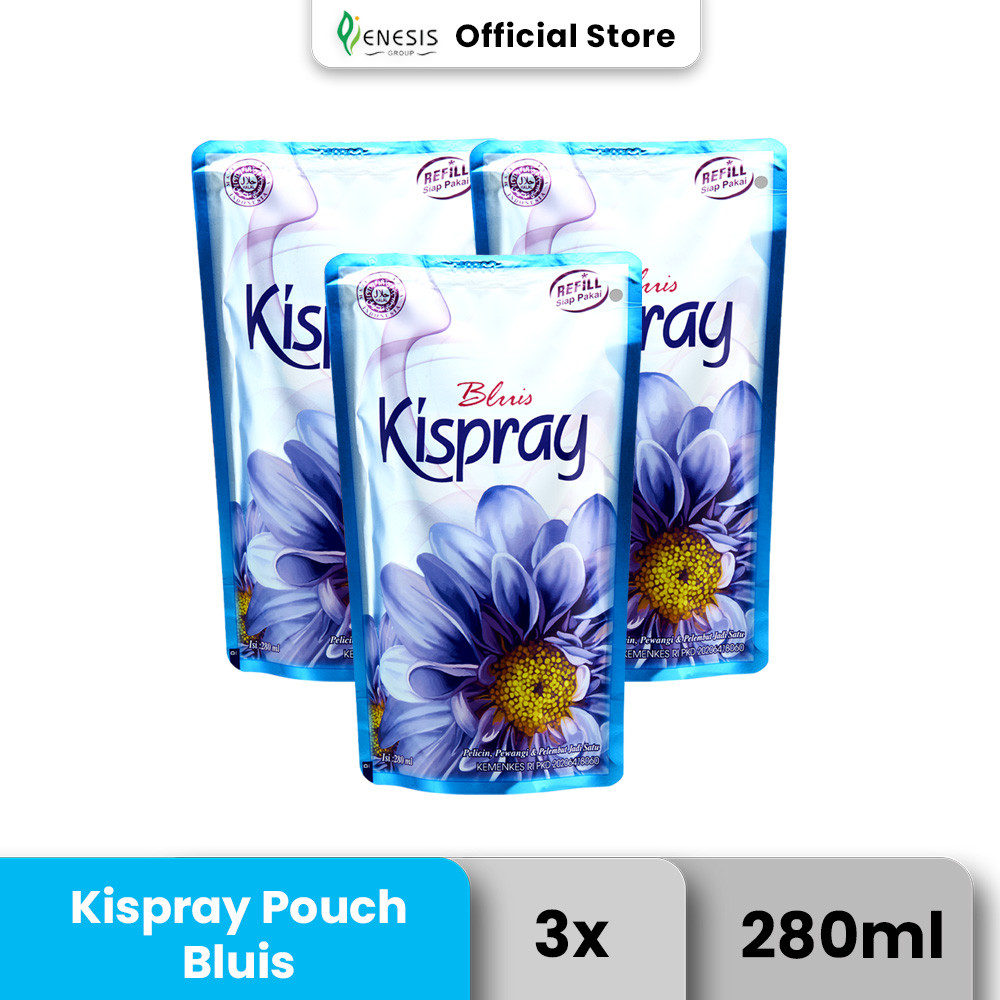 Kispray Refill Pouch Bluis 280ml - 3 pcs (Triple Pack)