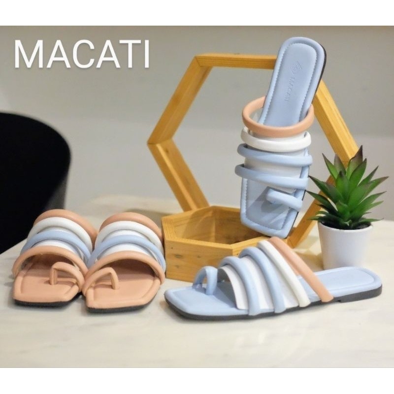 Sepatu Wanita Sandal Slip-On Perempuan Hits Terbaru 2024 Macati / Sendal Lebaran Wanita Korean Style