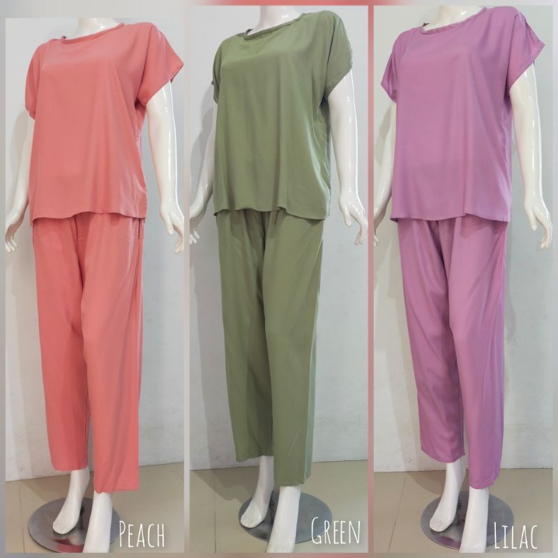 Baju Tidur Piyama vSilka Baju Tidur Rayon Polos / Pajamas Piyama Polos / Babydoll Polos Adem