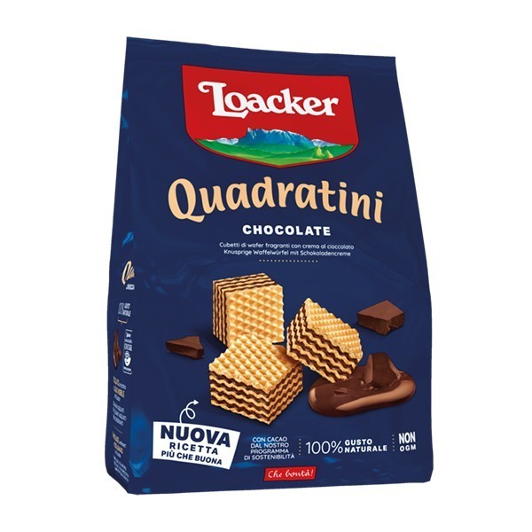 

BERMUTU Loacker Quadratini Chocolate / Wafer Krim Cokelat 125 Gr